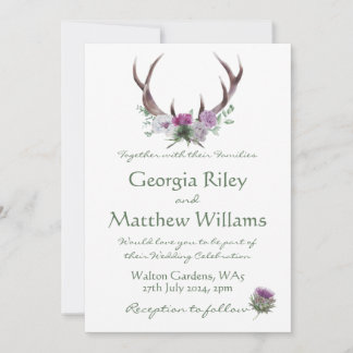 Scottish Tweed Invitation Kaart