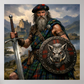 Scottish Warrior Poster
