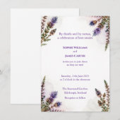 Scottish Watercolour Thistle Wedding Invitation (Devant / Derrière)