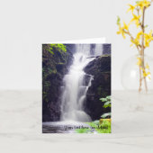 Scottish Waterfall Greeting card Kaart (Gele Bloem)