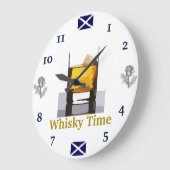 Scottish Whisky Wall Clock Grote Klok (Hoek)