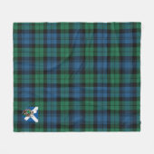 Scotts Blackwatch Ancient Tartan Pset Fleece Deken (Voorkant (Horizontaal))