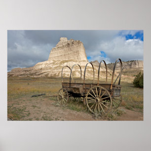 Scott's Bluff in het huidige Nebraska Poster
