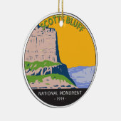 Scotts Bluff National Monument Nebraska Keramisch Ornament (Rechts)