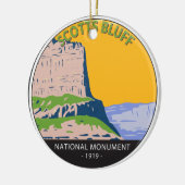 Scotts Bluff National Monument Nebraska Keramisch Ornament (Links)