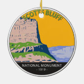 Scotts Bluff National Monument Nebraska Keramisch Ornament (Achterkant)