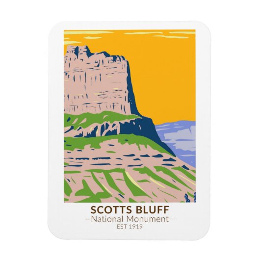 Scotts Bluff National Monument Nebraska Magneet (Verticaal)
