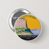 Scotts Bluff National Monument Nebraska  Ronde Button 5,7 Cm (Voorkant /achterkant)