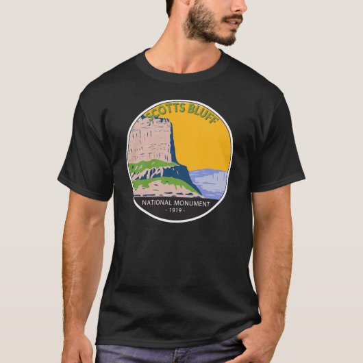 Scotts Bluff National Monument Nebraska T-shirt (Voorkant)
