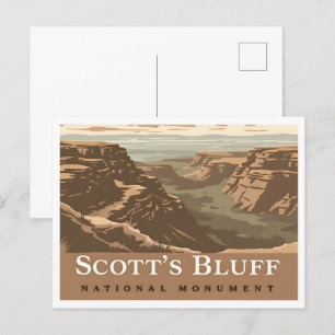 Scotts Bluff National Monument Nebraska USA Reizen Briefkaart