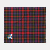 Scotts Broun Modern Tartan Pset Fleece Deken (Voorkant (Horizontaal))
