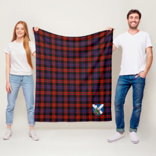 Scotts Broun Moderne Schotse Plaid Ruit Fleece Deken