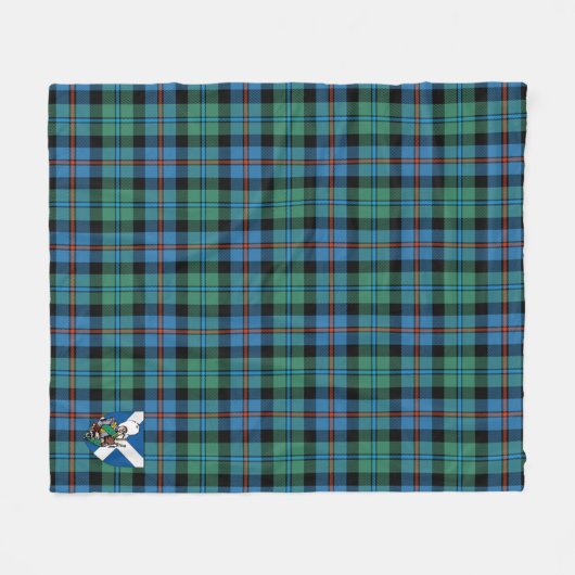 Scotts Campbell of Cawdor Ancient Tartan Pset Fleece Deken (Voorkant (Horizontaal))