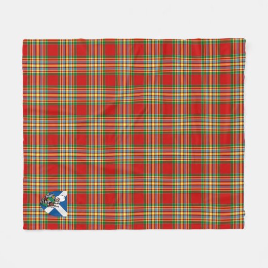 Scotts Chattan Tartan Pset Fleece Deken (Voorkant (Horizontaal))