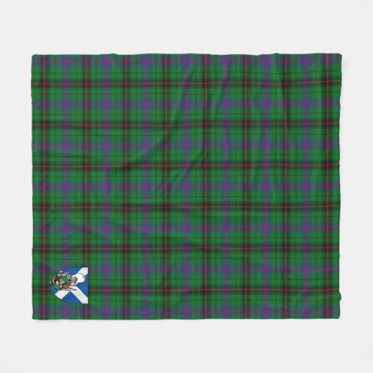 Scotts Davidson Tartan Pset Fleece Deken (Voorkant (Horizontaal))