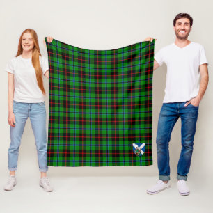 Scotts Douglas Black Tartan Schotlandse ruit Fleece Deken