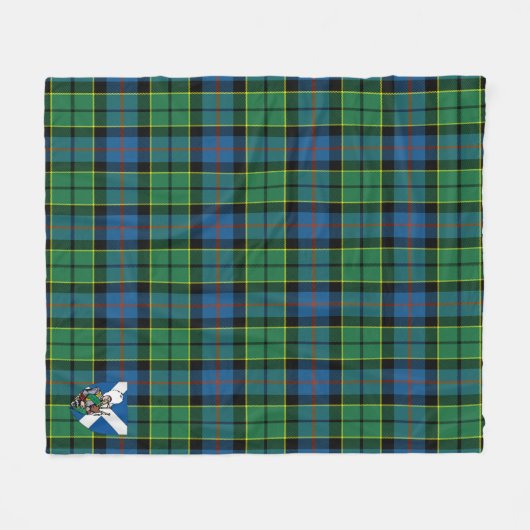 Scotts Forsyth Ancient Tartan Pset Fleece Deken (Voorkant (Horizontaal))