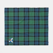 Scotts Graham of Menteith Ancient Tartan Pset Fleece Deken (Voorkant (Horizontaal))
