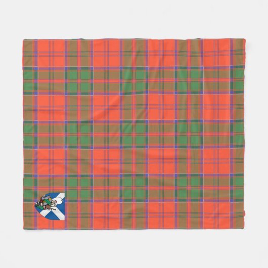 Scotts Grant Ancient Tartan Pset Fleece Deken (Voorkant (Horizontaal))