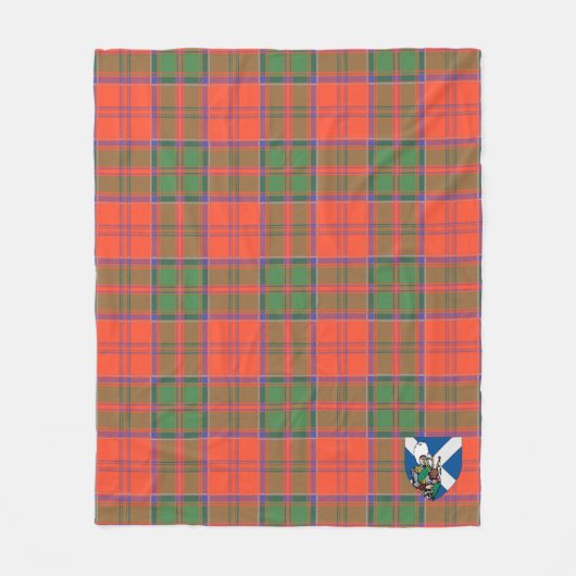 Scotts Grant Oude Tartan Schotland geruit Fleece Deken (Voorkant)