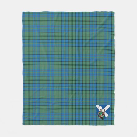 Scotts Lockhart Ancient Tartan Pset Fleece Deken (Voorkant)