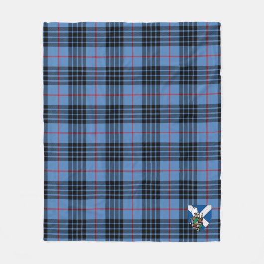 Scotts MacKie Blue Tartan Pset Fleece Deken (Voorkant)