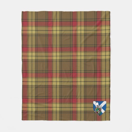 Scotts MacMillan Old Weathered Tartan Pset Fleece Deken (Voorkant)