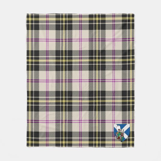 Scotts MacPherson Dress Ancient Tartan Pset Fleece Deken (Voorkant)