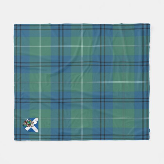 Scotts Oliphant Ancient Tartan Pset Fleece Deken (Voorkant (Horizontaal))