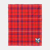 Scotts Roos Tartan Pset Fleece Deken (Voorkant)