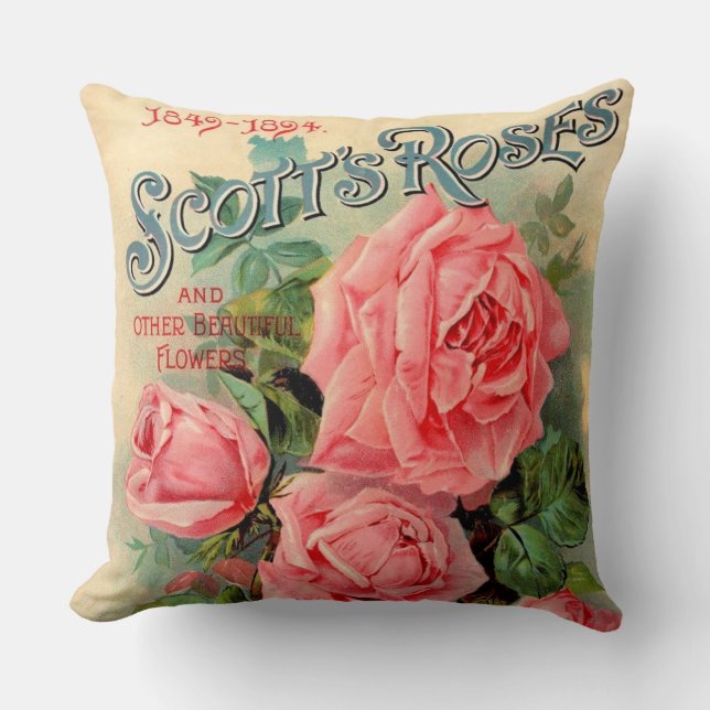 Scotts Rozen Advertisement Kussen (Voorkant)