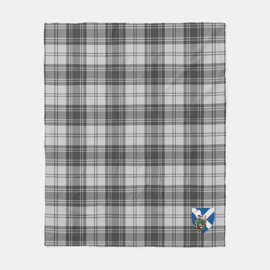 Scotts Sandilands Gray Tartan Pset Fleece Deken (Voorkant)
