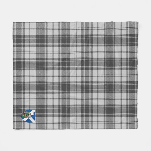 Scotts Sandilands Gray Tartan Pset Fleece Deken (Voorkant (Horizontaal))