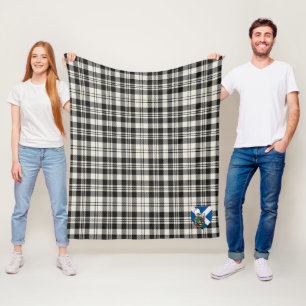 Scotts Scott Black - Wit Antieke Tartan Schotse Pl Fleece Deken