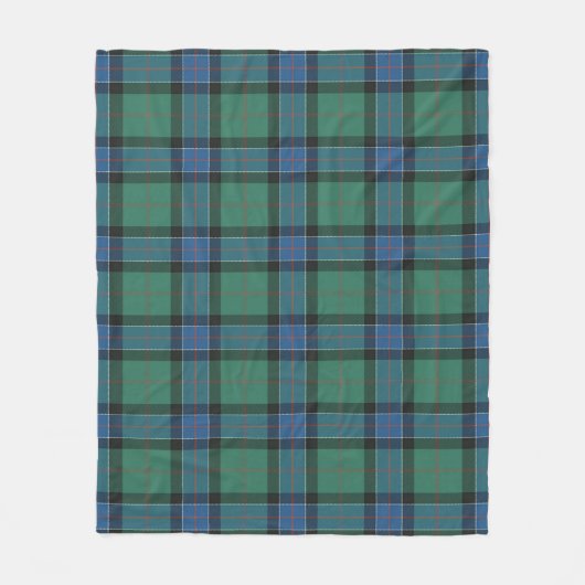 Scotts Sinclair Hunting Ancient Tartan Pset Fleece Deken (Voorkant)
