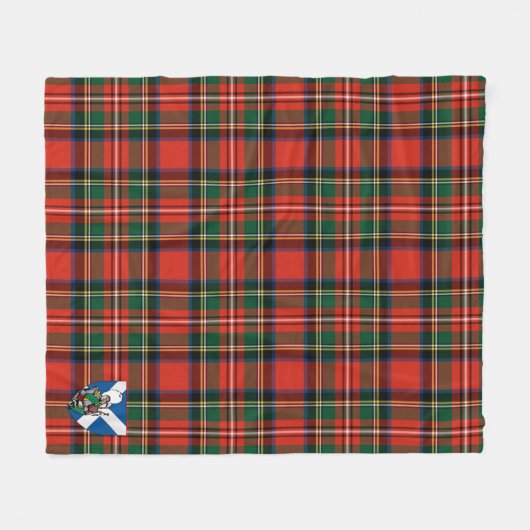 Scotts Stewart Royal Modern Tartan Pset Fleece Deken (Voorkant (Horizontaal))