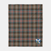 Scotts Sutherland Weathered Tartan Pset Fleece Deken (Voorkant)