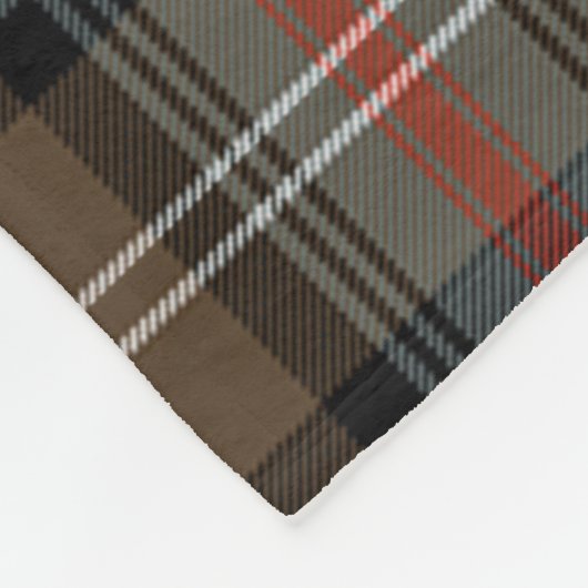 Scotts Sutherland Weathered Tartan Pset Fleece Deken (Hoek)