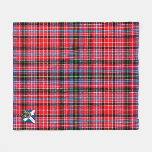 Scotts Udny Tartan Pset Fleece Deken (Voorkant (Horizontaal))