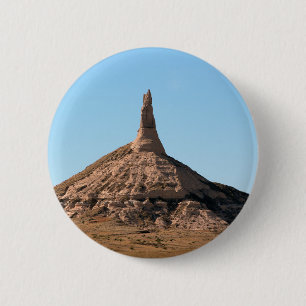 Scottsbluff Nebraska Chimney Rock Spire Ronde Button 5,7 Cm