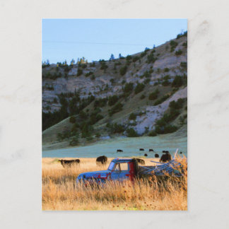 Scottsbluff Nebraska Farming Harvest Herfst Sunset Briefkaart