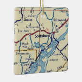 Scottsboro AL Map Keramisch Ornament (Rechts)