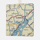 Scottsboro AL Map Keramisch Ornament (Links)