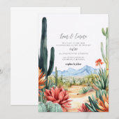 Scottsdale Arizona Desert Wedding Invitation (Devant / Derrière)