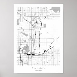 Scottsdale Arizona Moderne Minimale Eenvoudige Kaa Poster