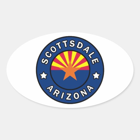 Scottsdale Arizona Ovale Sticker (Voorkant)