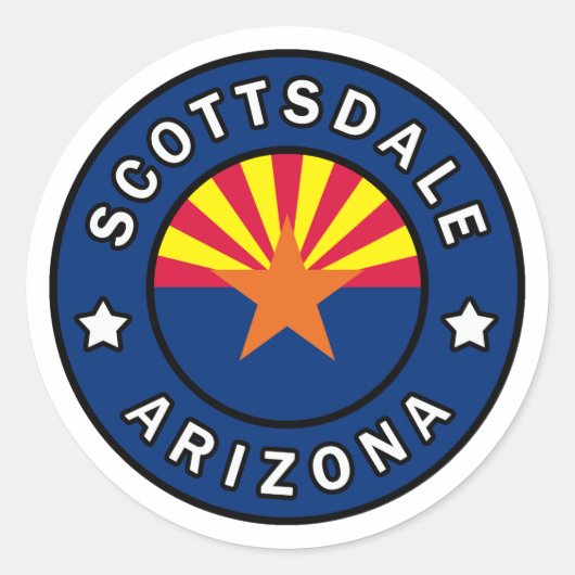 Scottsdale Arizona Ronde Sticker (Voorkant)