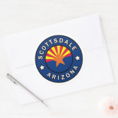 Scottsdale Arizona Ronde Sticker (Envelop)