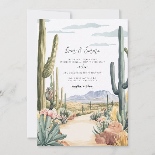 Scottsdale Arizona Wedding Invitation (Devant)