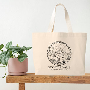 Scottsdale Bachelorette Party Bridesmaids Custom Grote Tote Bag